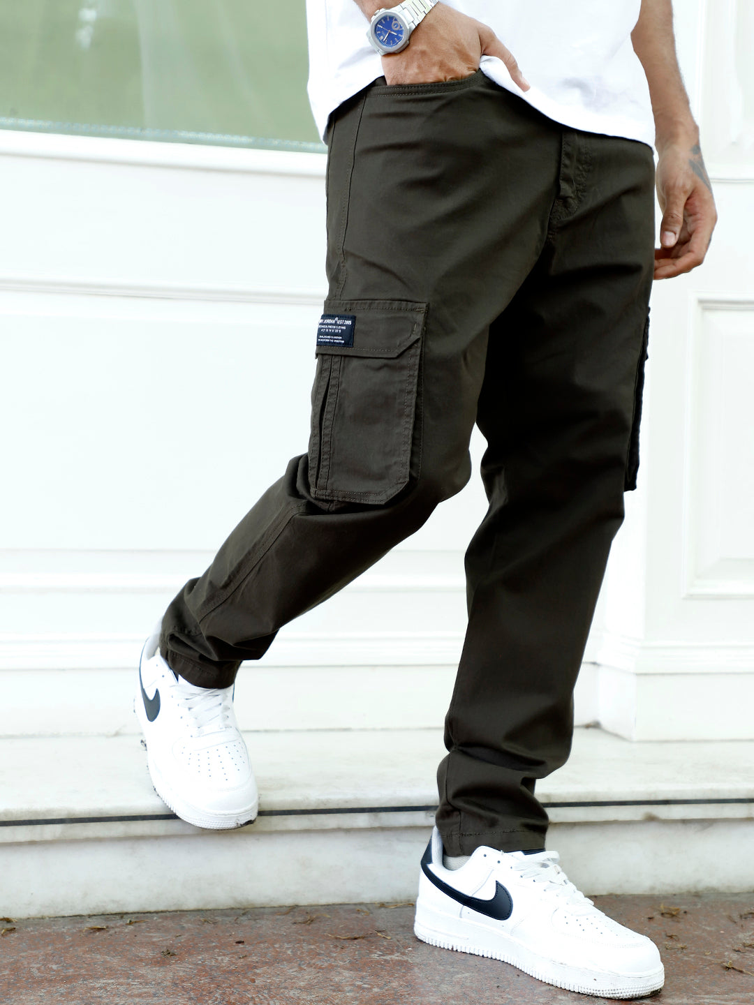 Slate Drift Olive Cotton Cargo