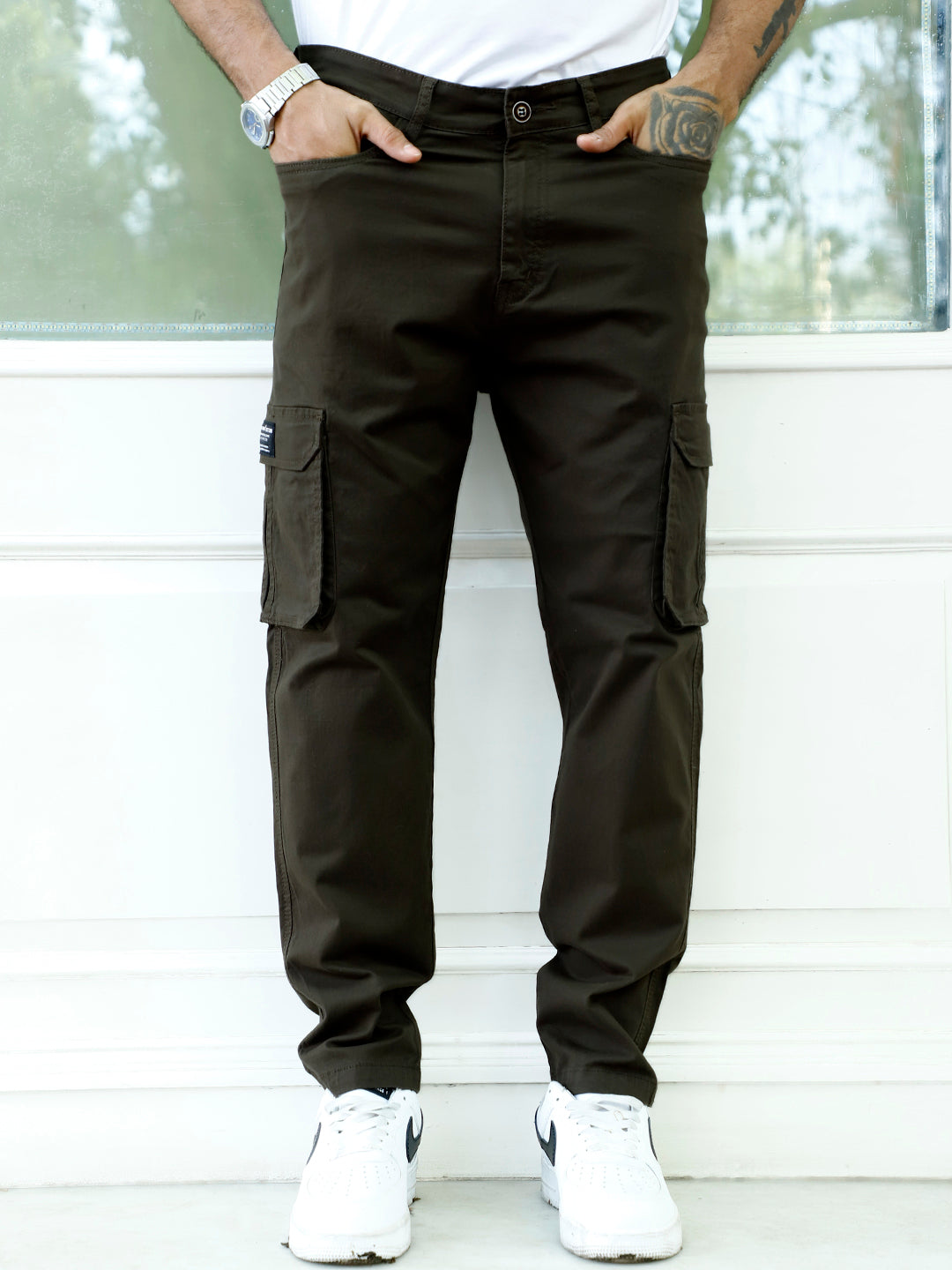 Slate Drift Olive Cotton Cargo