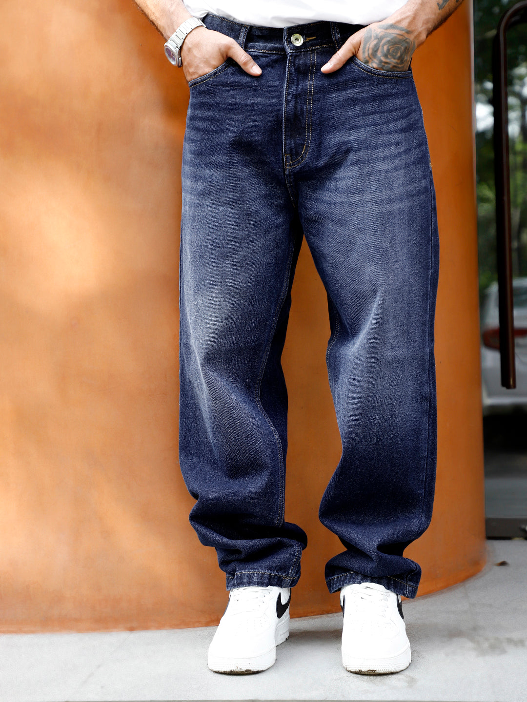 Night Core Blue Baggy Jeans