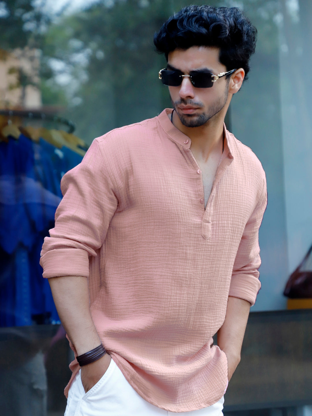 Amber Royale Light Pink Kurta