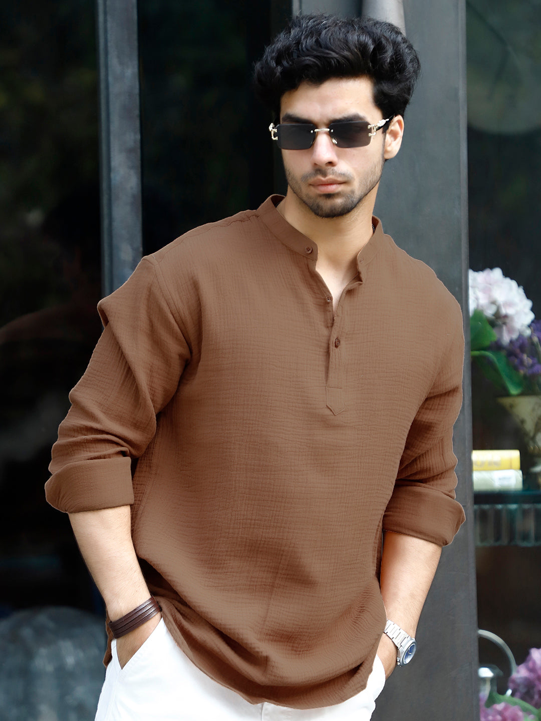 Amber Royale Peru Brown Kurta