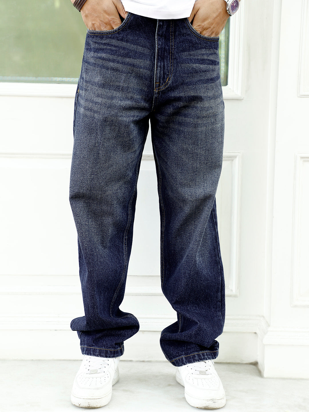 Huxley Denim Persian Blue Baggy Fit Jeans