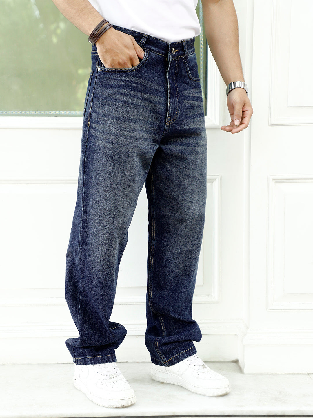 Huxley Denim Persian Blue Baggy Fit Jeans