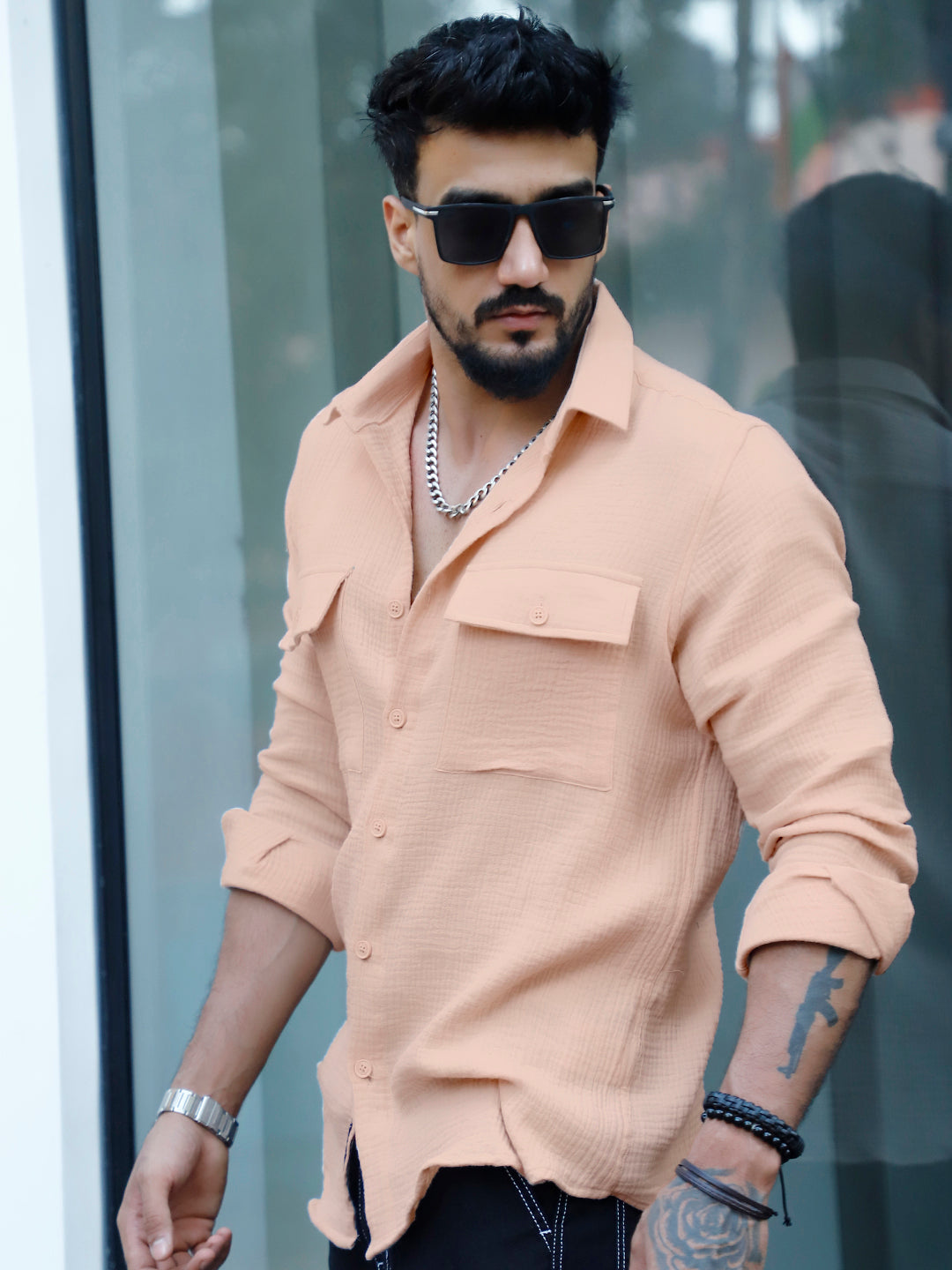 Vero Vibe Lucas Double Clothe Cream Shirt