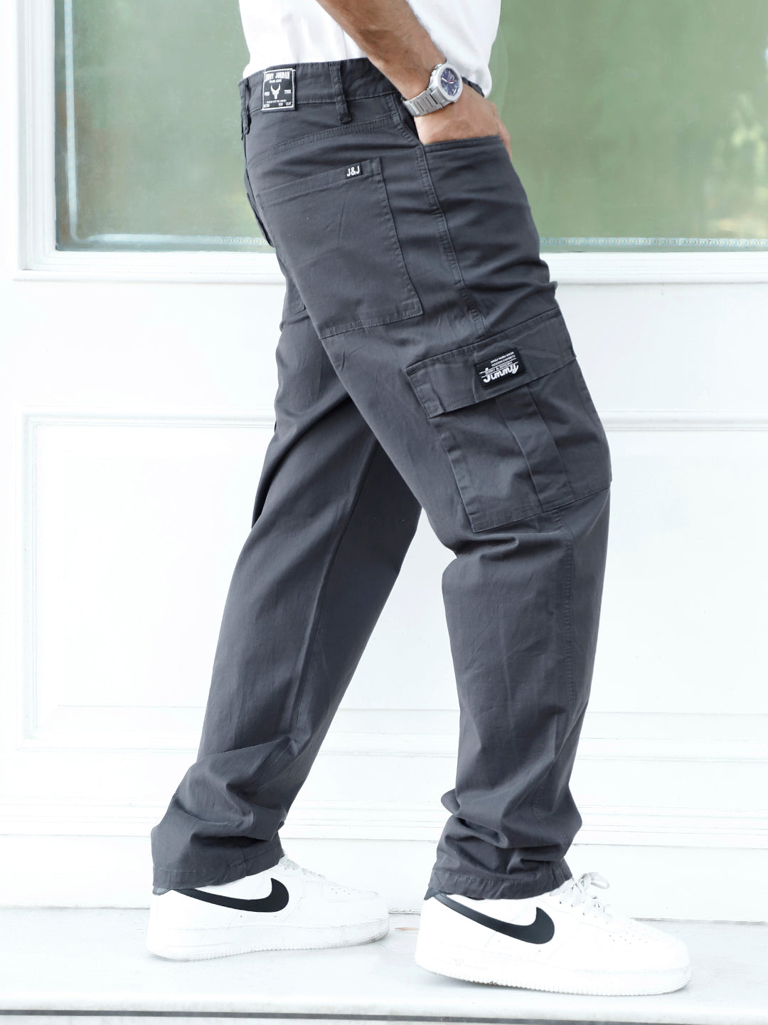 Loom Onyx Grey Cotton Cargo
