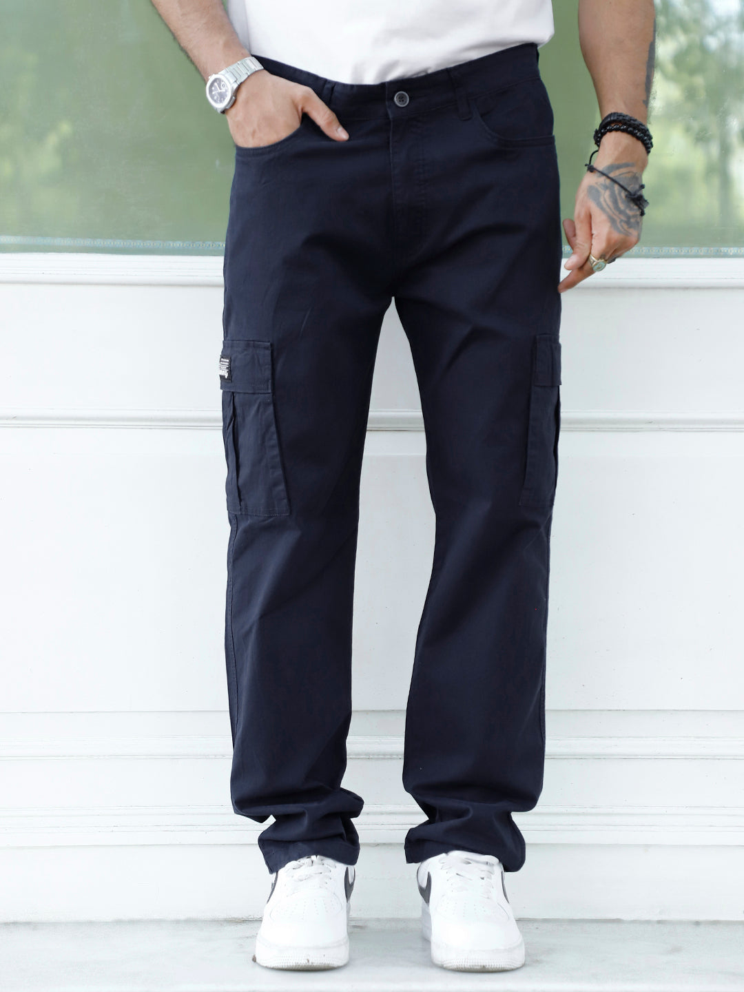 Loom Navy Blue Cotton Cargo
