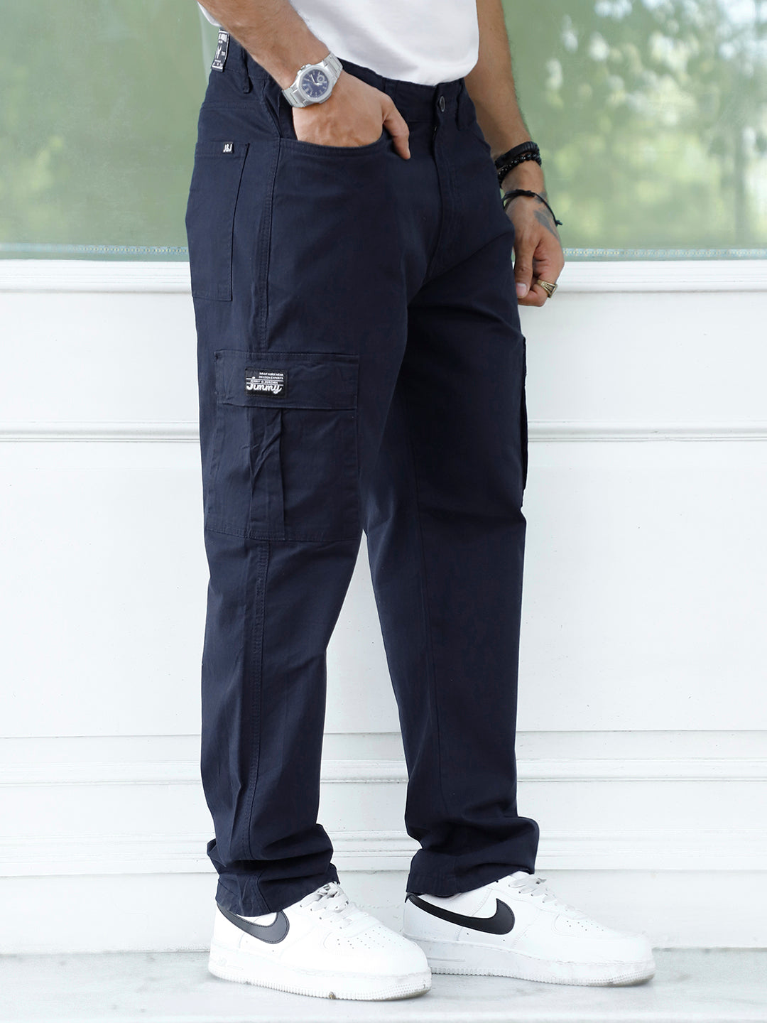 Loom Navy Blue Cotton Cargo