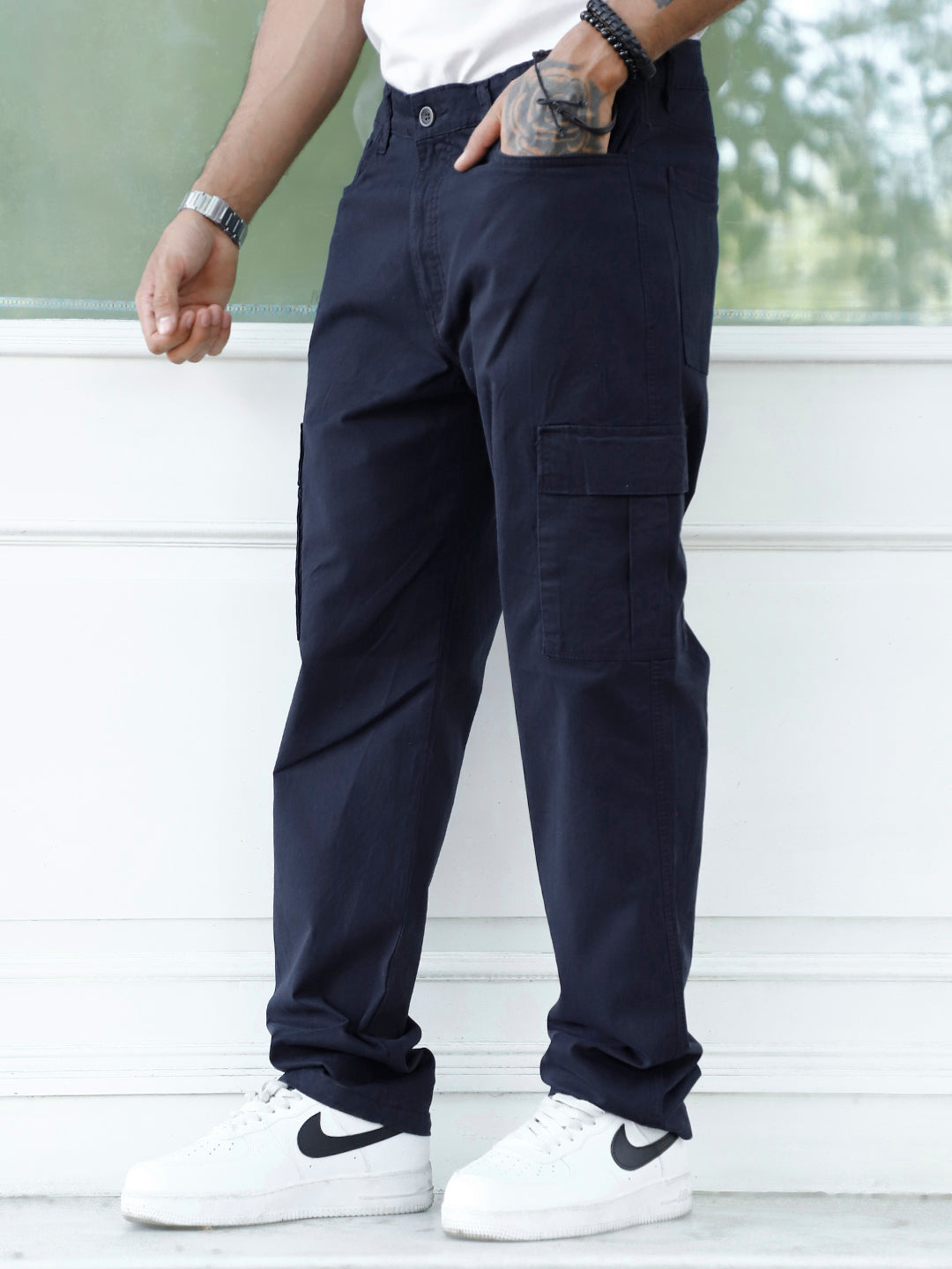 Loom Navy Blue Cotton Cargo