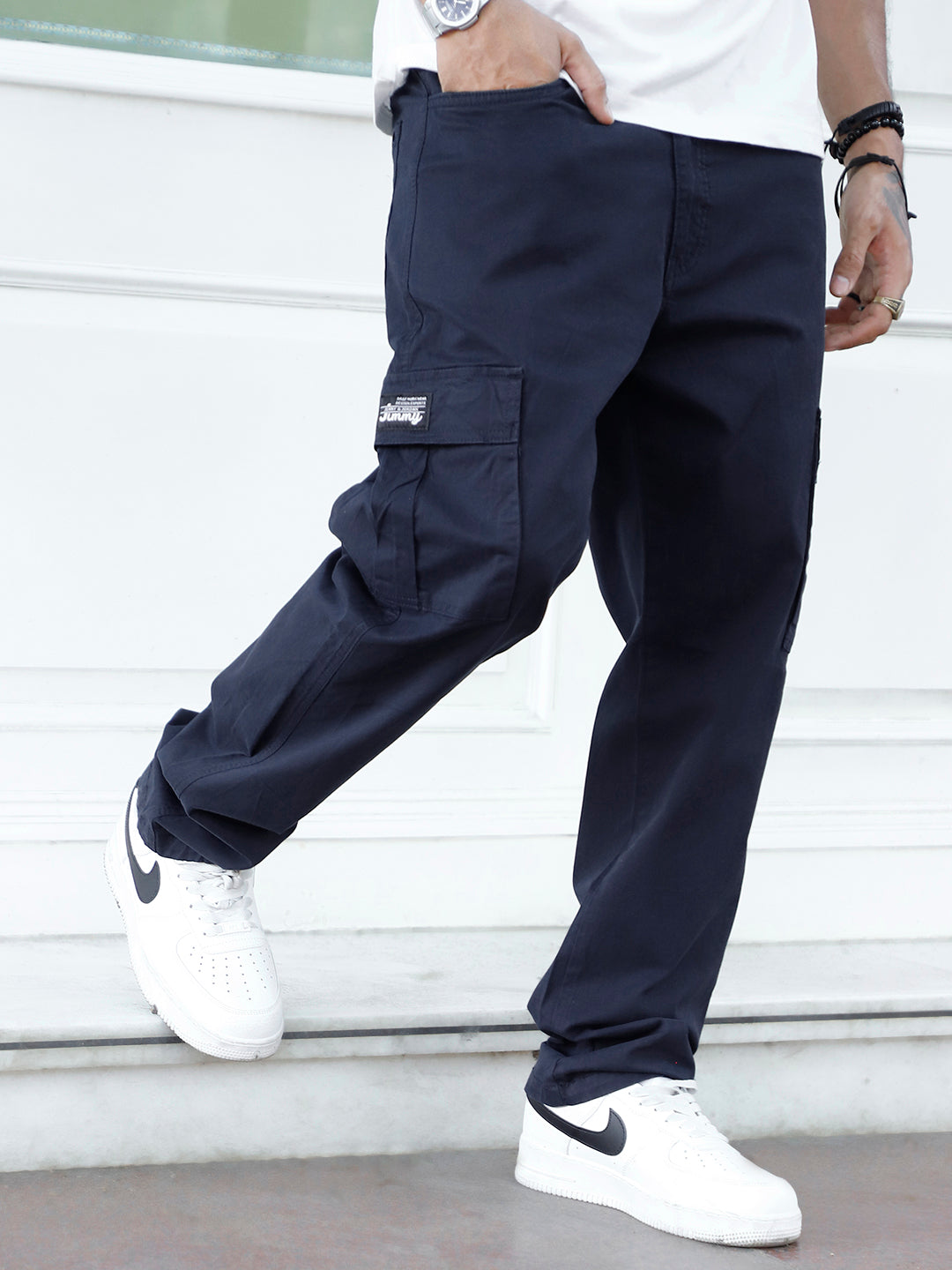 Loom Navy Blue Cotton Cargo