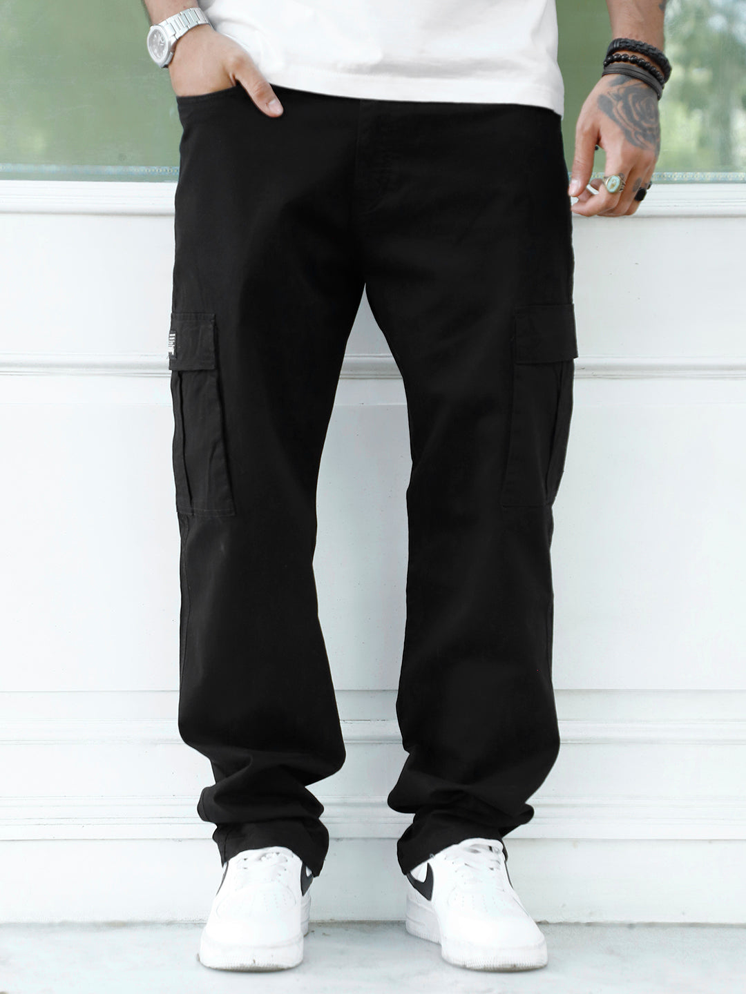 Loom Black Cotton Cargo