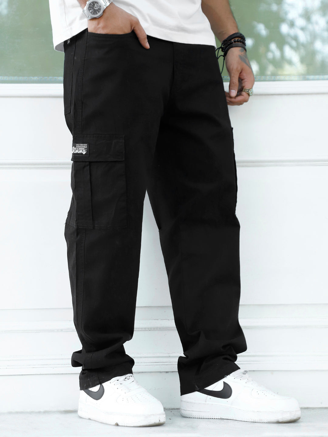 Loom Black Cotton Cargo