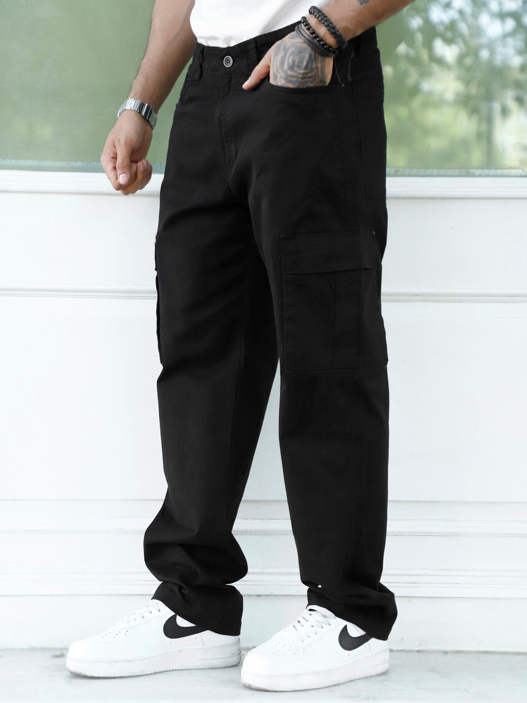 Loom Black Cotton Cargo