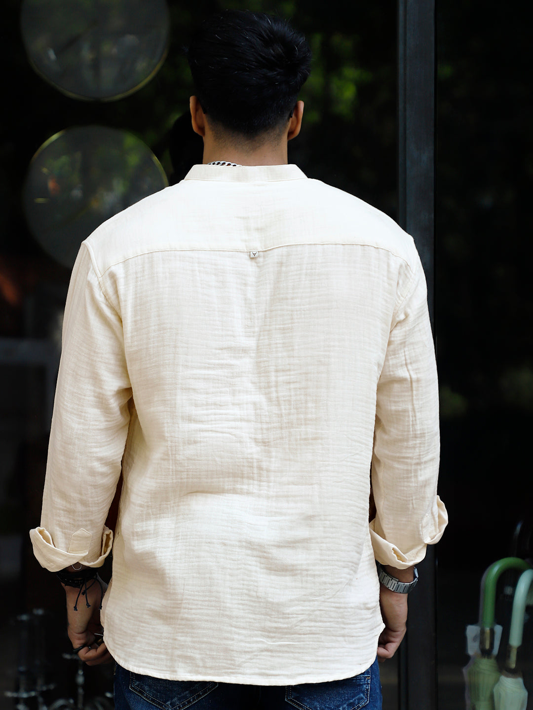 Fusion Drift Beige Kurta