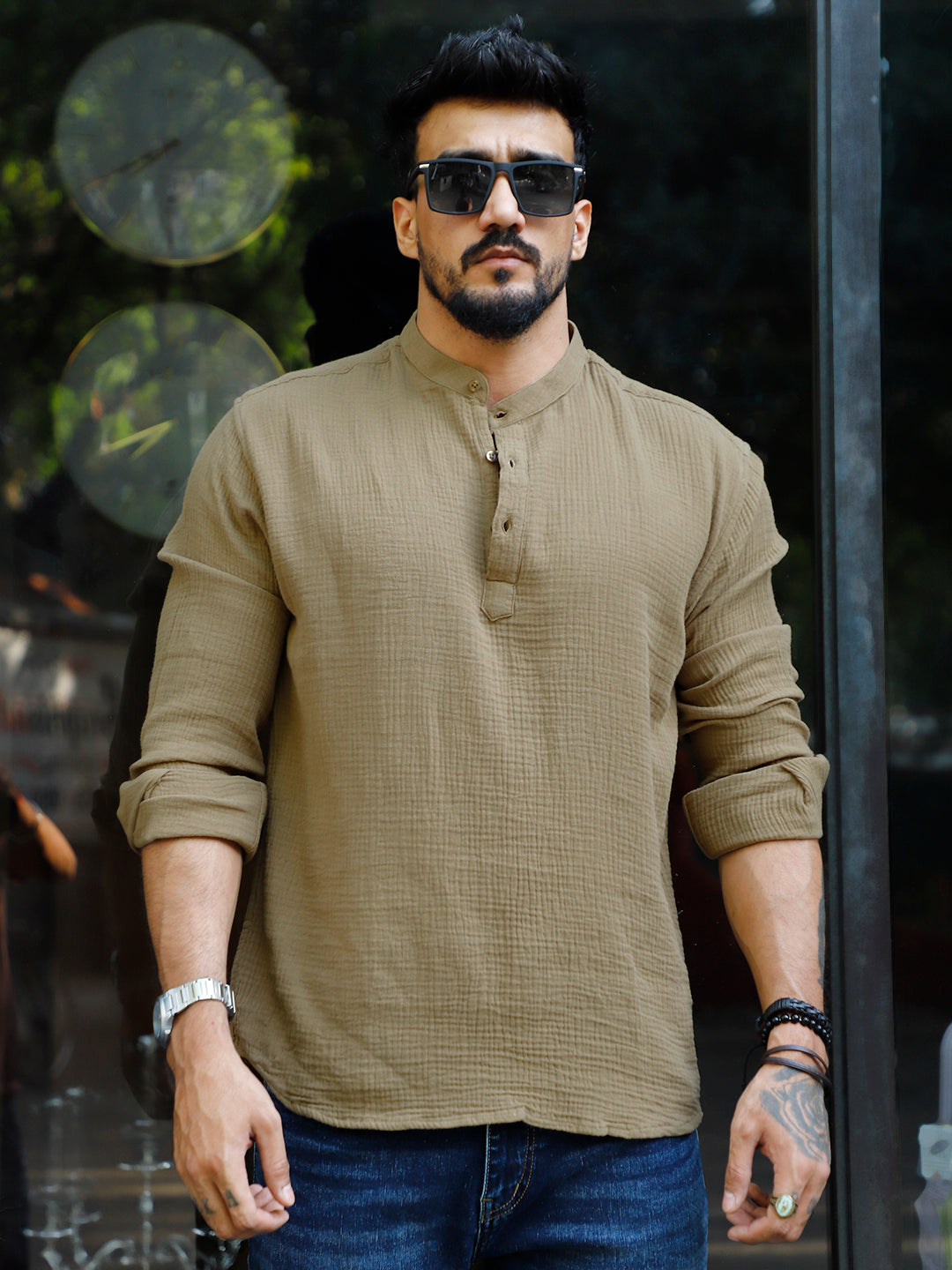 Amber Royale Olive Kurta