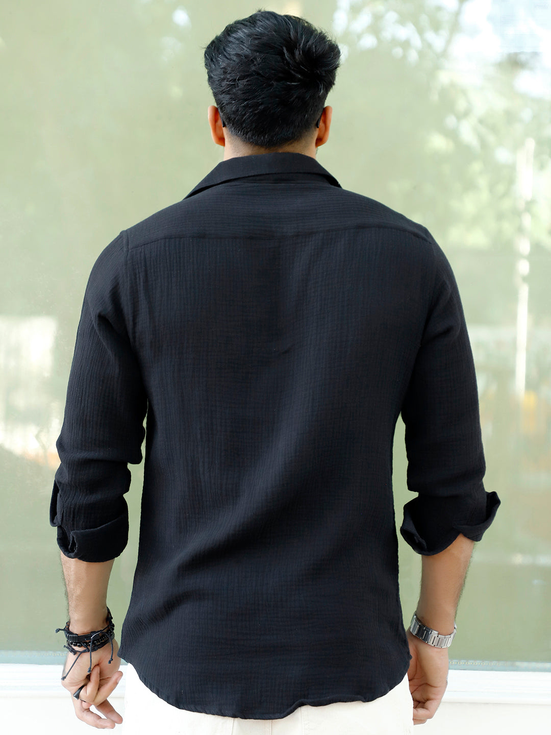 Vero Vibe Lucas Double Clothe Black Shirt