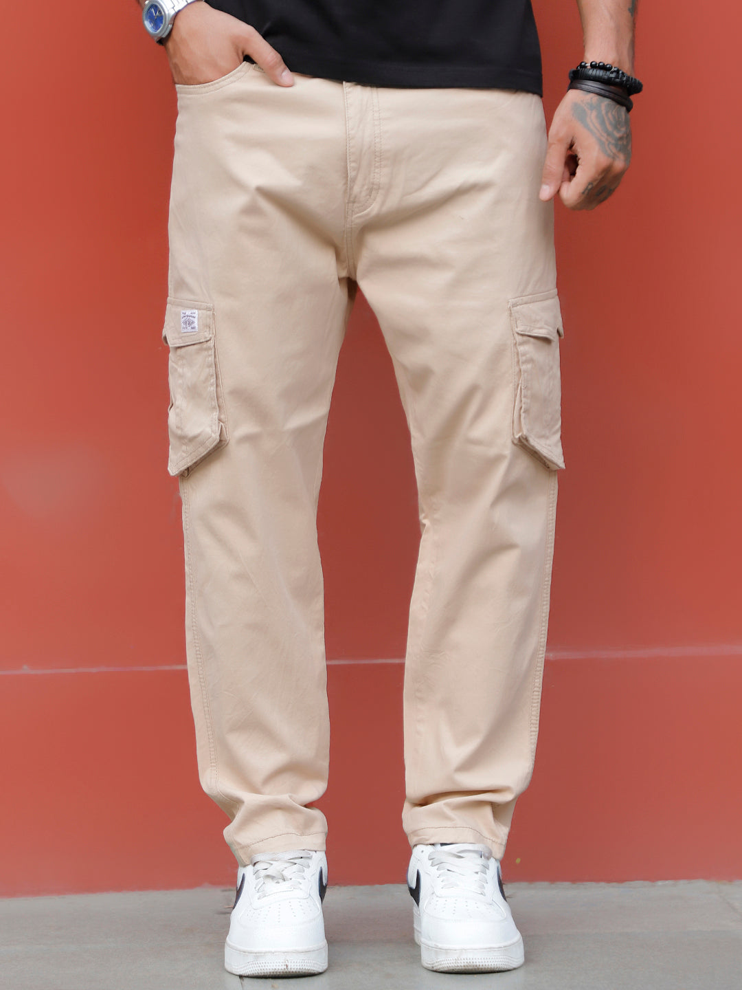 HEX Beige 6 Pocket Cotton Cargo