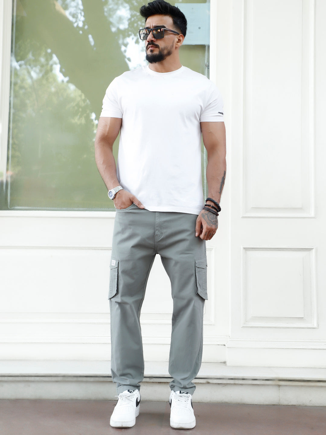 HEX Side Walk Grey 6 Pocket Cotton Cargo