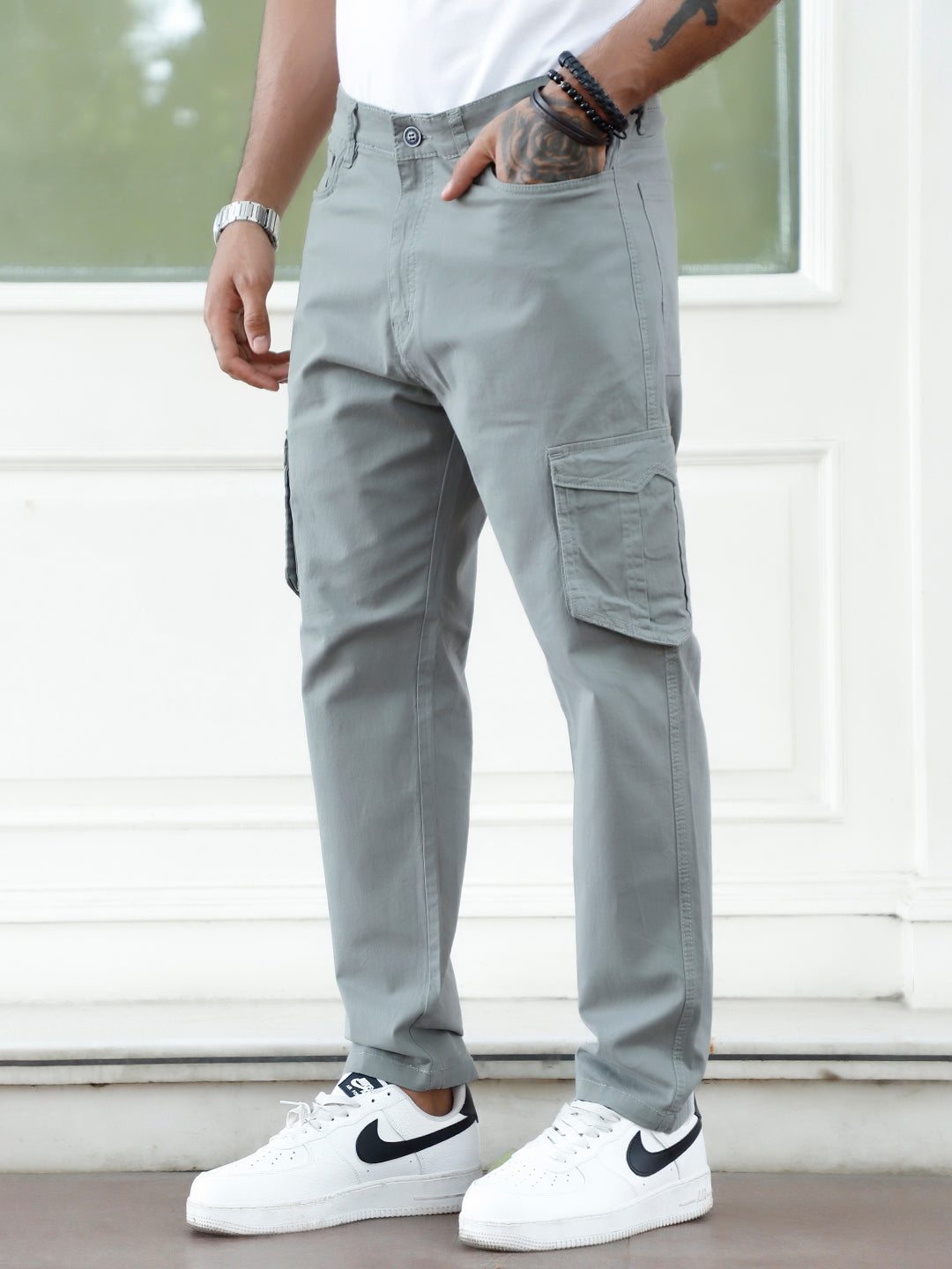 HEX Side Walk Grey 6 Pocket Cotton Cargo
