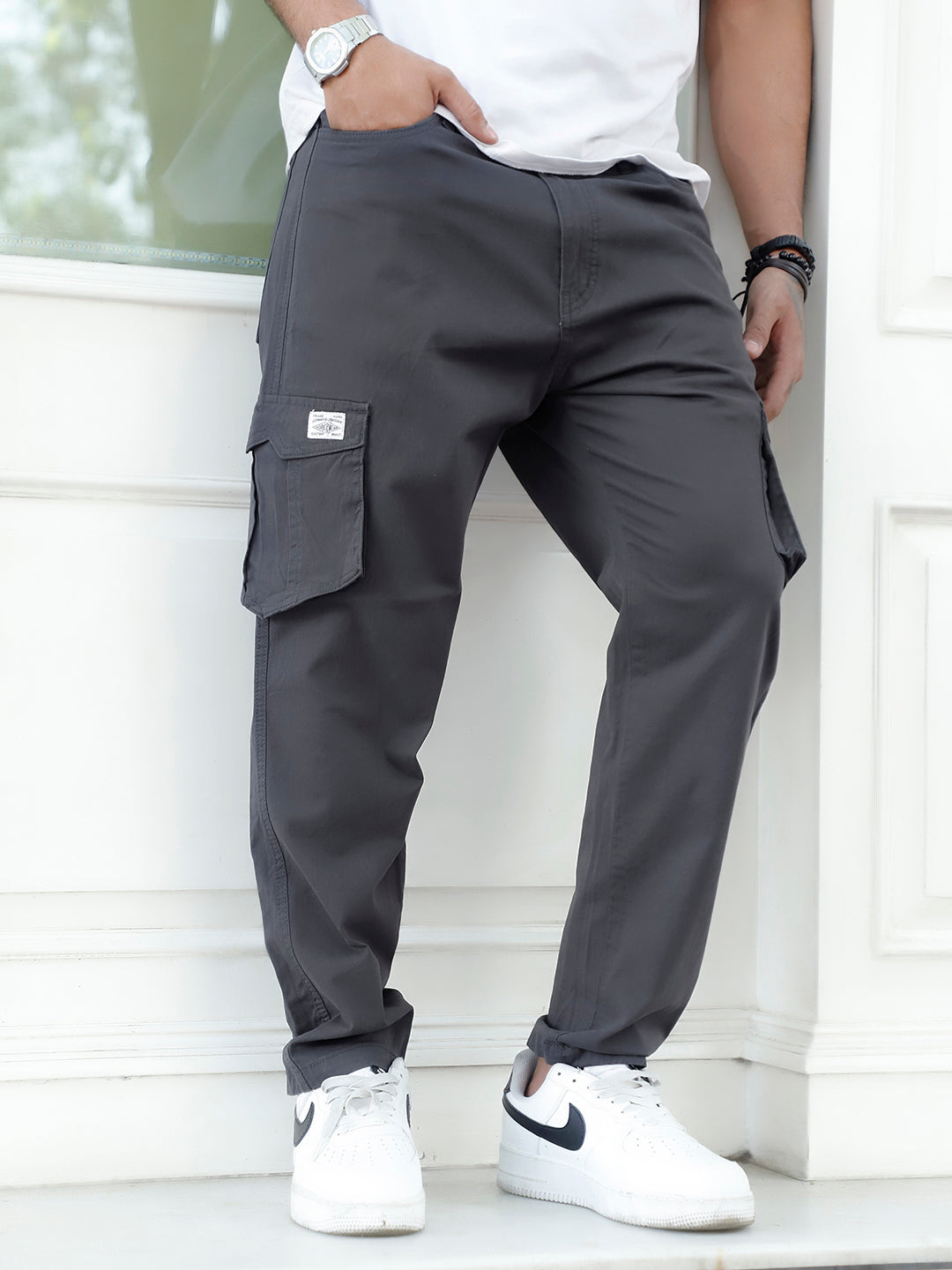 HEX Charcoal Grey 6 Pocket Cotton Cargo