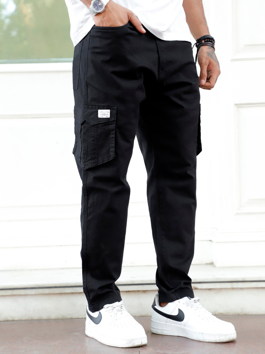 HEX Black 6 Pocket Cotton Cargo
