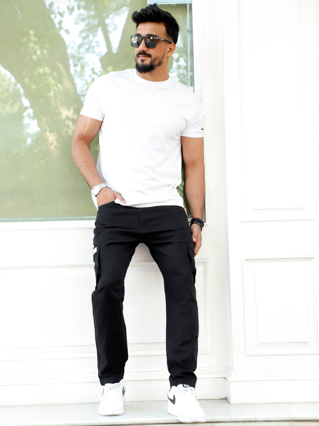 HEX Black 6 Pocket Cotton Cargo