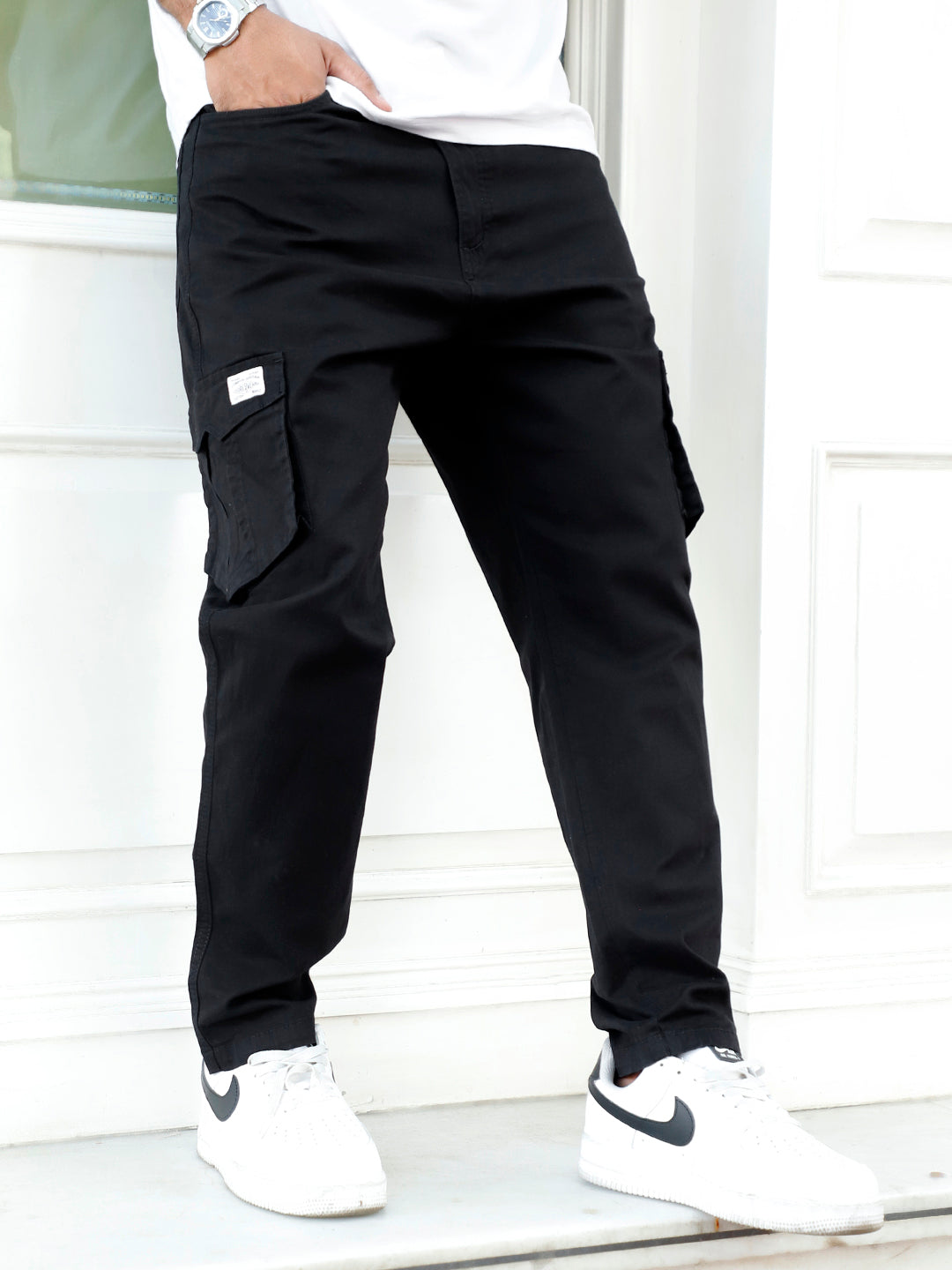 HEX Black 6 Pocket Cotton Cargo