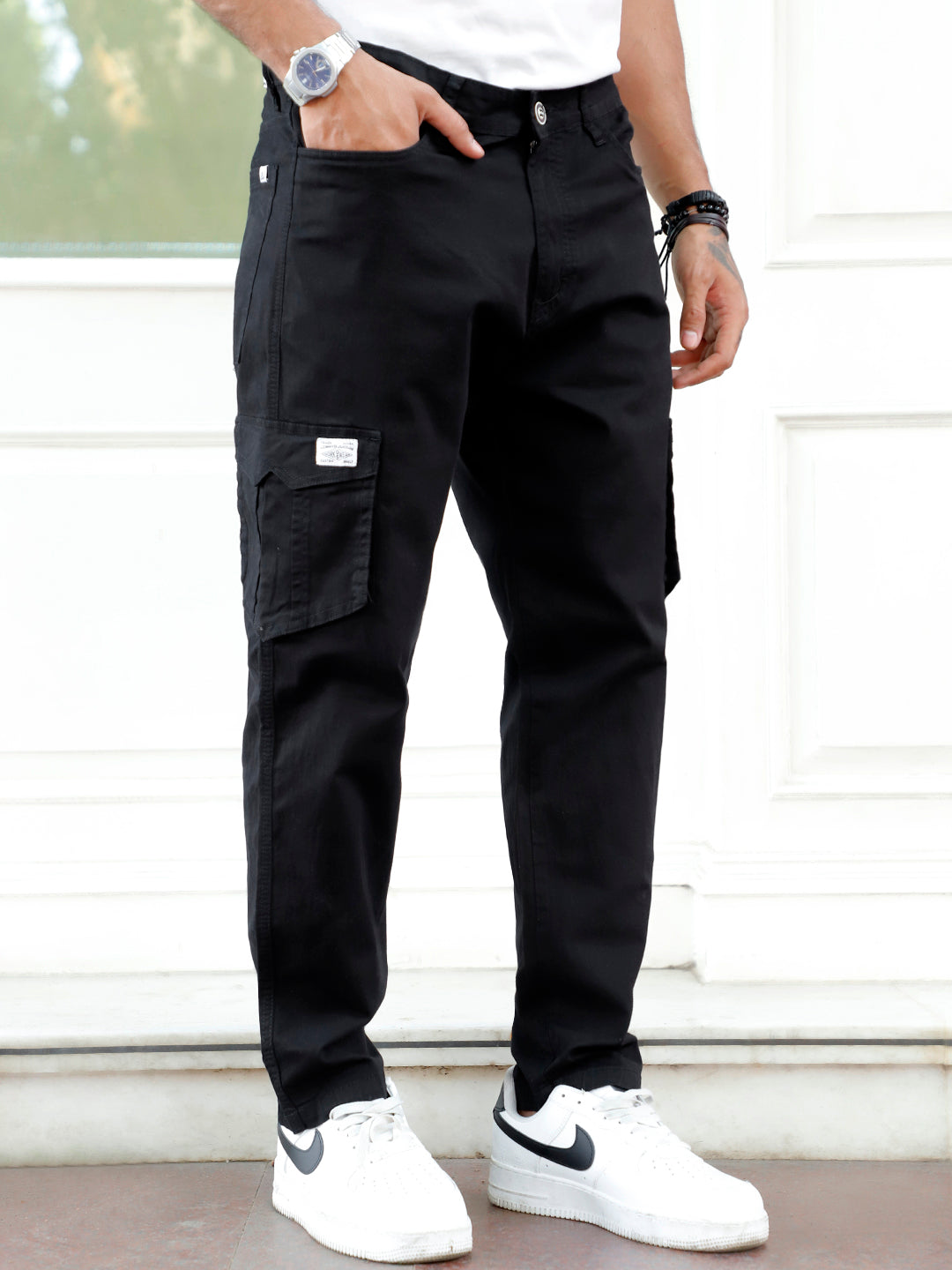 HEX Black 6 Pocket Cotton Cargo