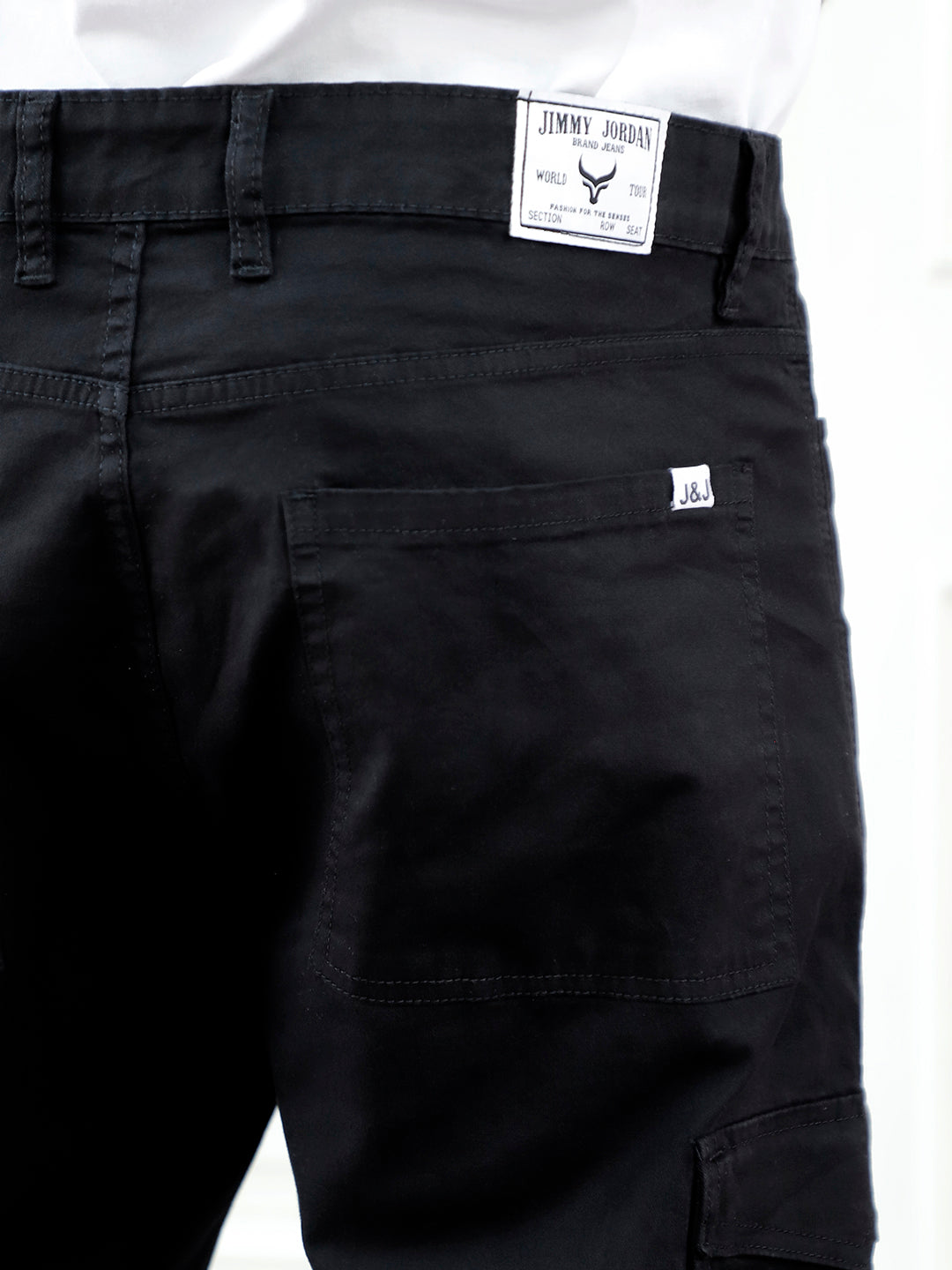 HEX Black 6 Pocket Cotton Cargo