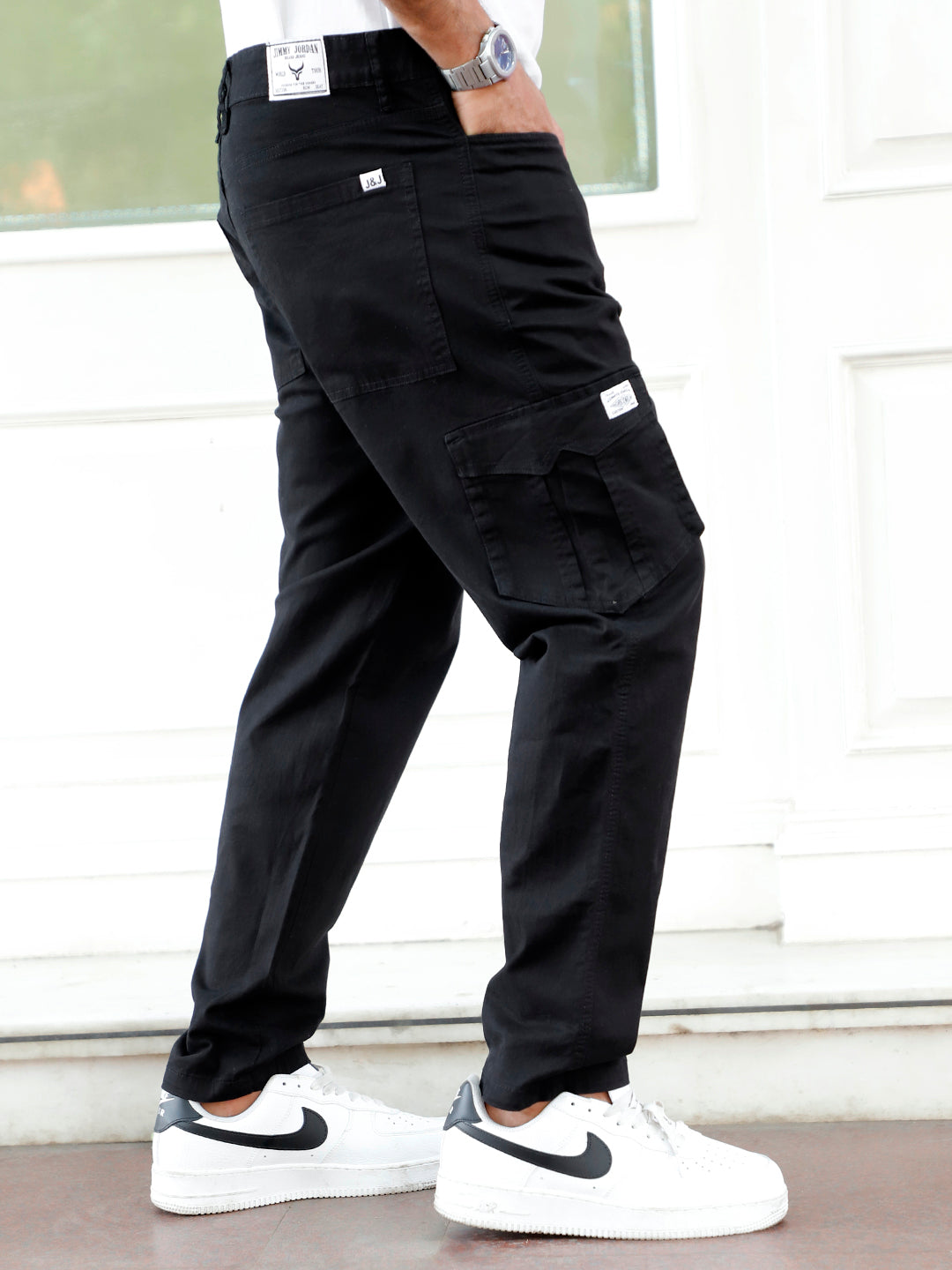 HEX Black 6 Pocket Cotton Cargo