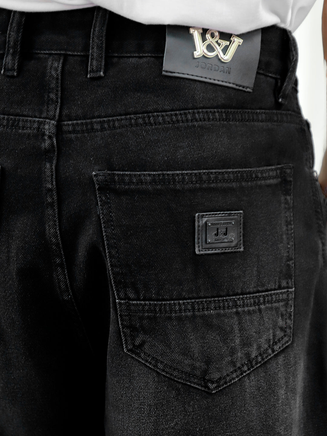 Velron Denim Black Baggy Fit Jeans