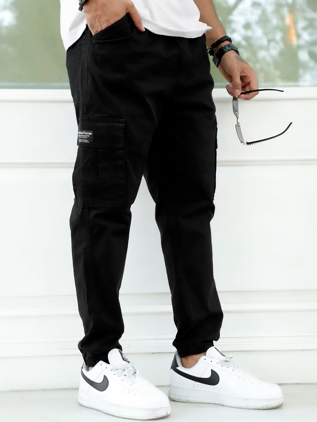 EasyFlex Black Cotton Cargo