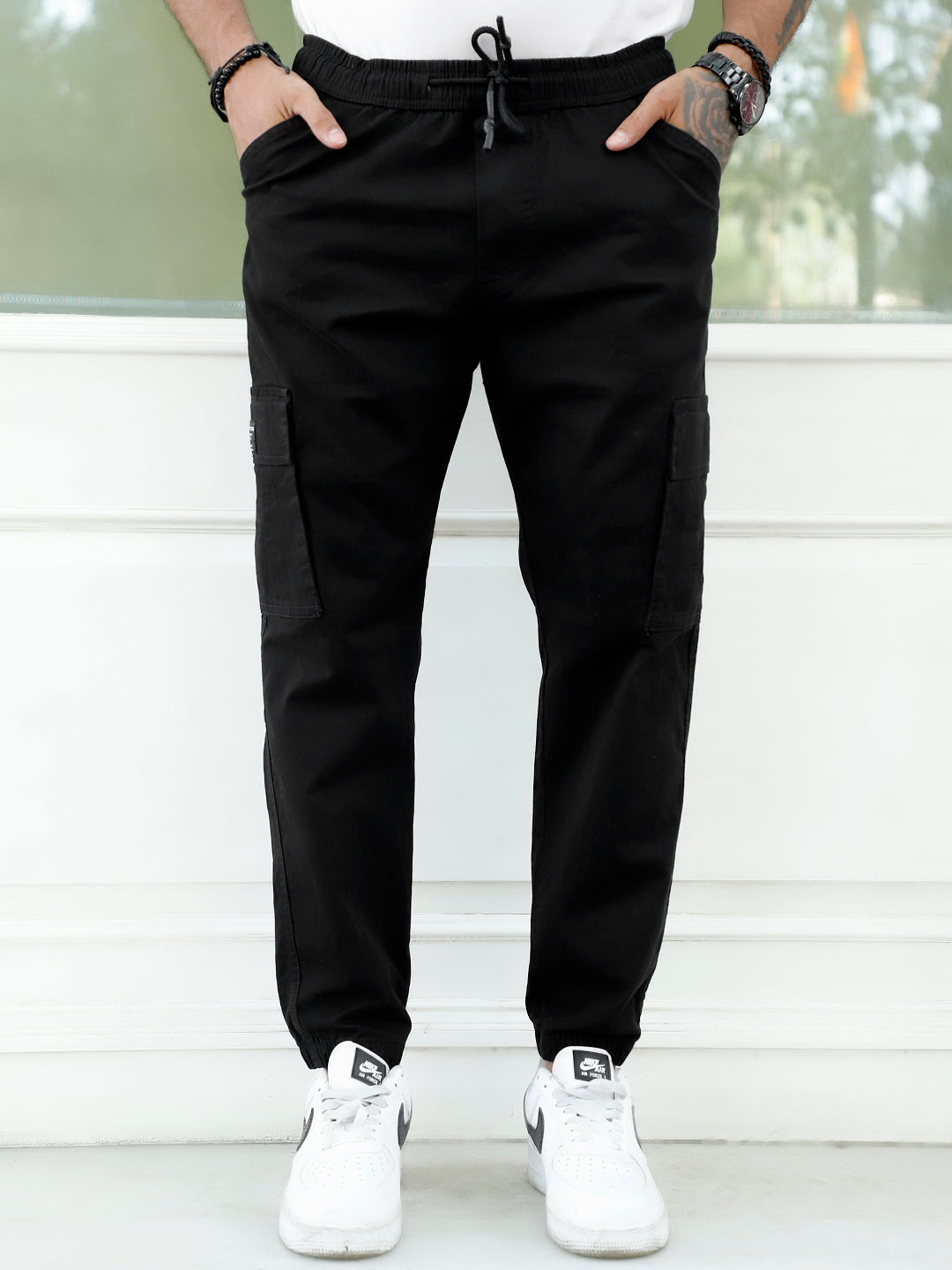 EasyFlex Black Cotton Cargo