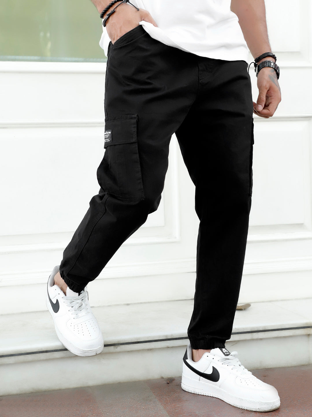 EasyFlex Black Cotton Cargo
