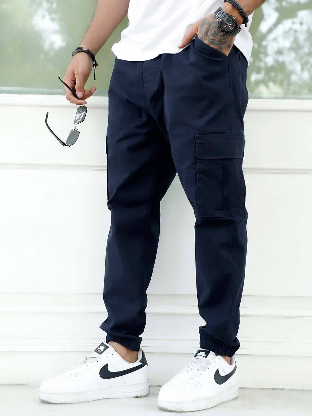 EasyFlex Navy Blue Cotton Cargo