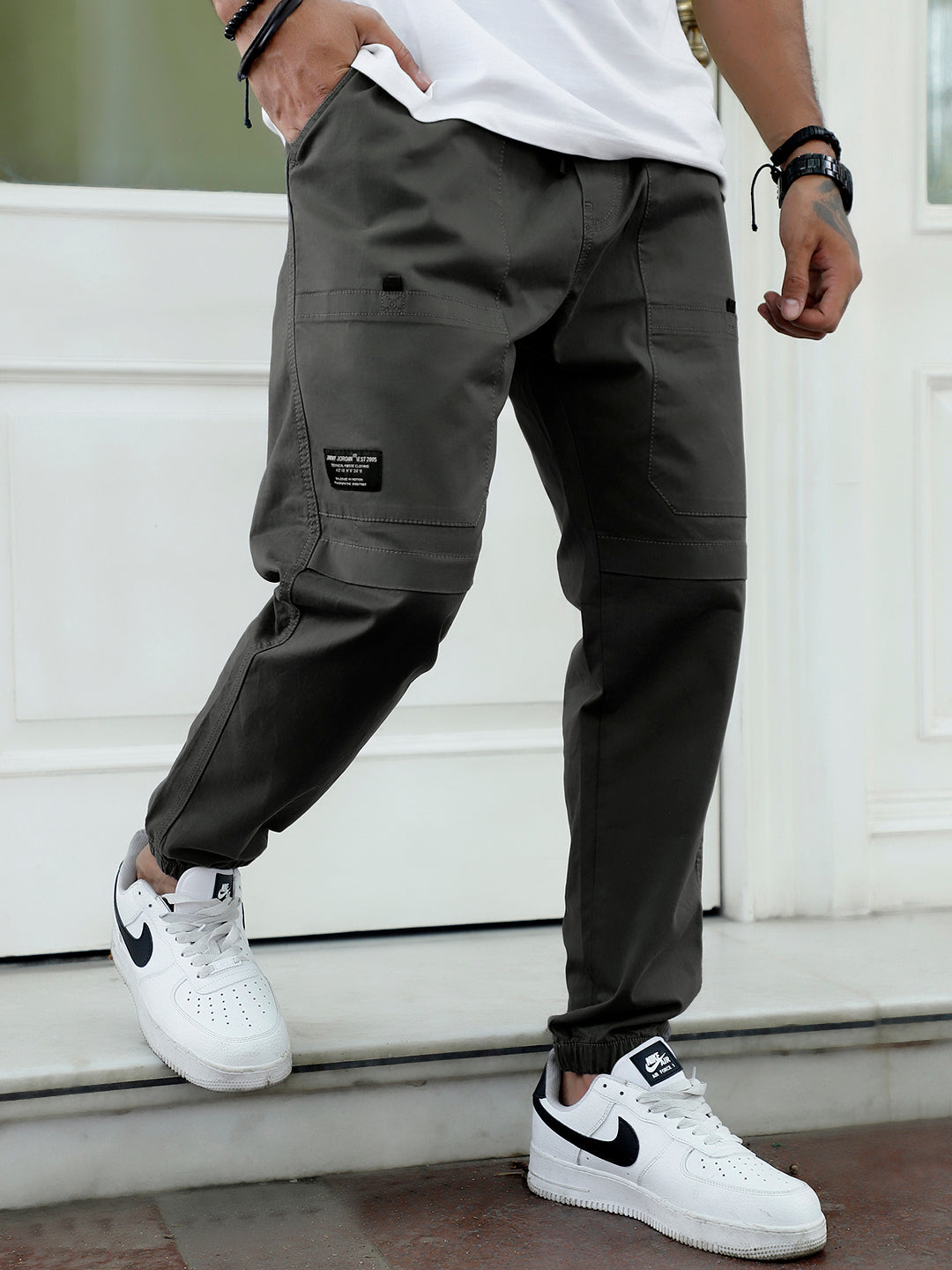 Terran Charcoal Grey Cotton Cargo