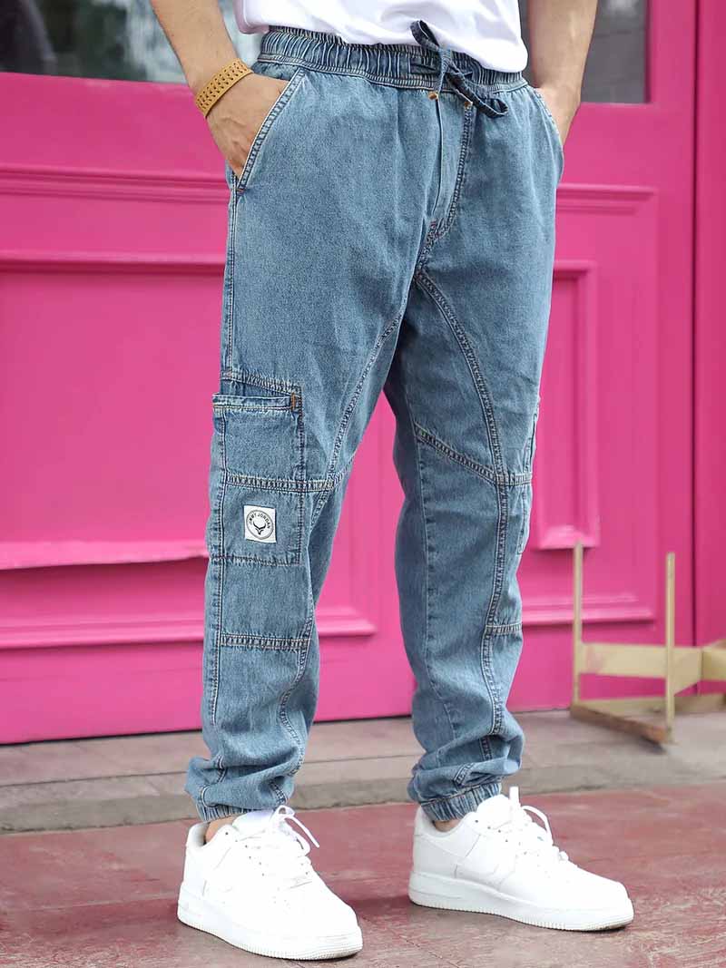 Skyline Light Blue Denim Joggers