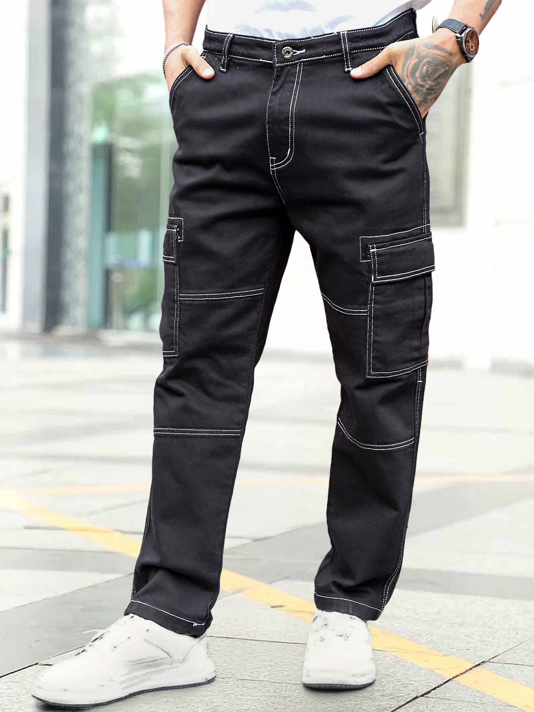 Twilight Fade Black Denim Cargo