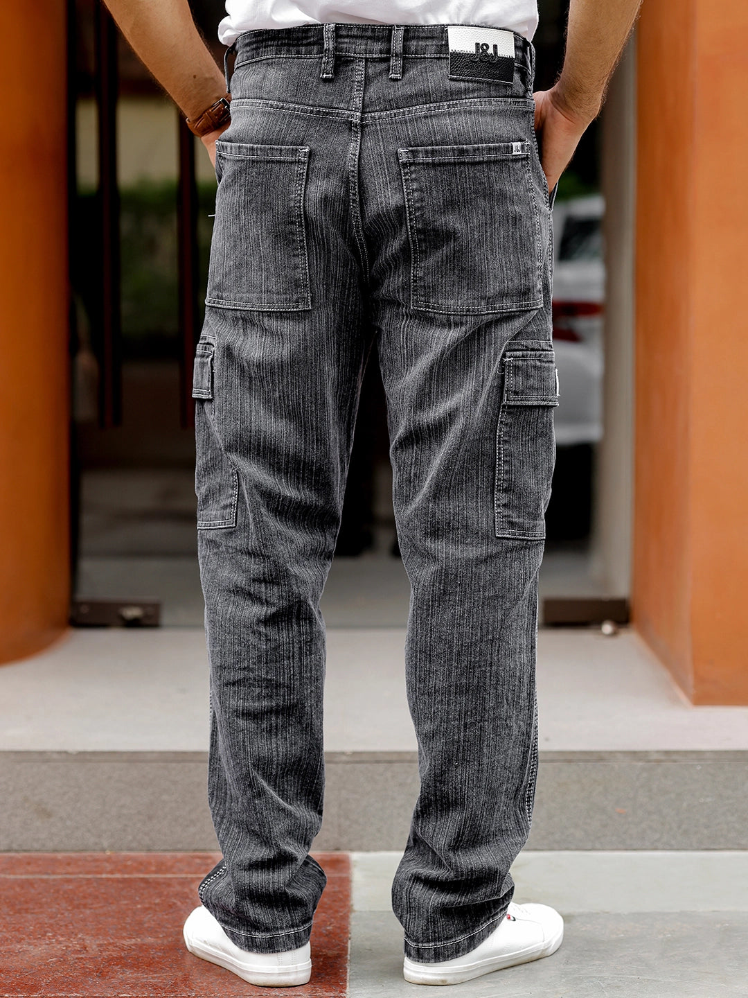 Twilight Fade Smoke Grey Denim Cargo