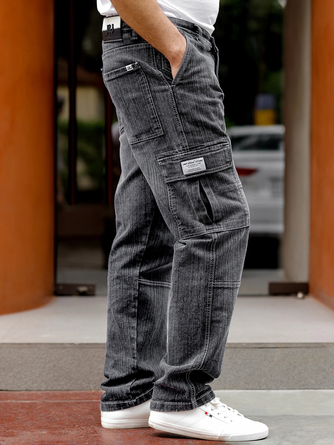 Twilight Fade Smoke Grey Denim Cargo