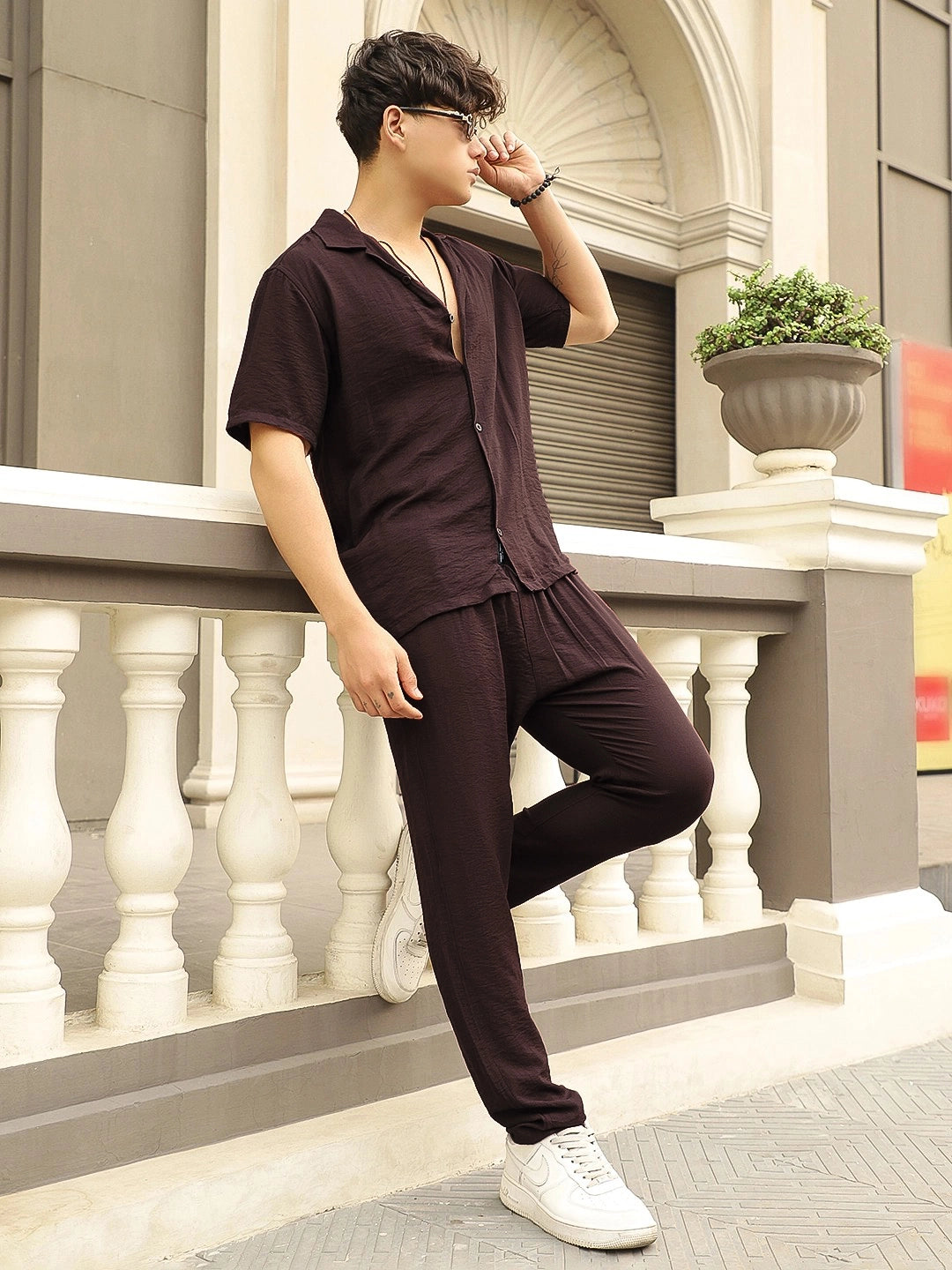 Linen Atlantica Wine Co-Ord Set