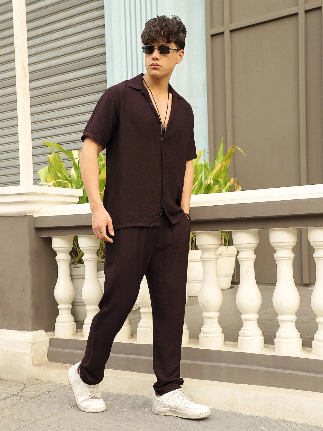 Linen Atlantica Wine Co-Ord Set