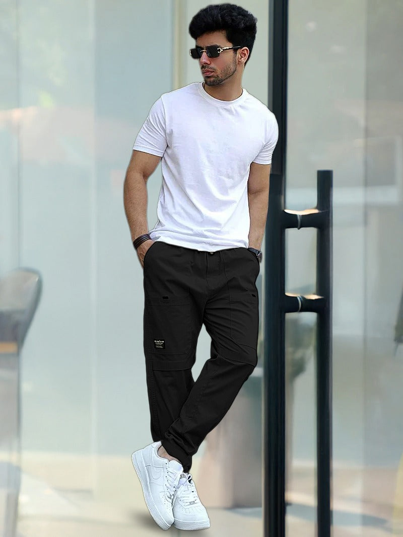 Unit Force Black Cotton Cargo