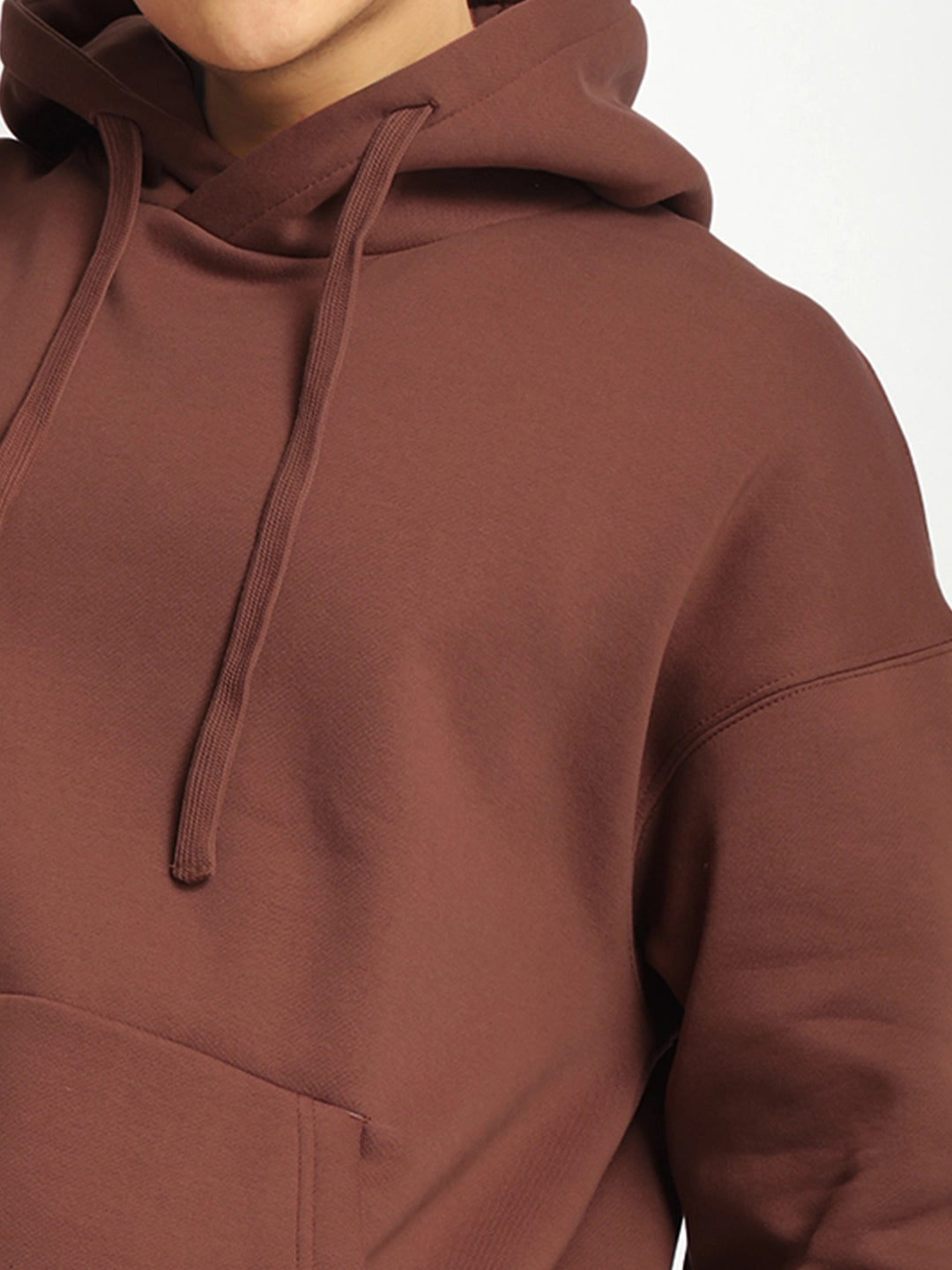 Men Brown Oversized Hoodie