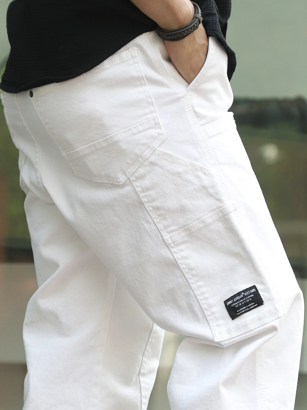 Cartier White Baggy Fit Denim Cargo