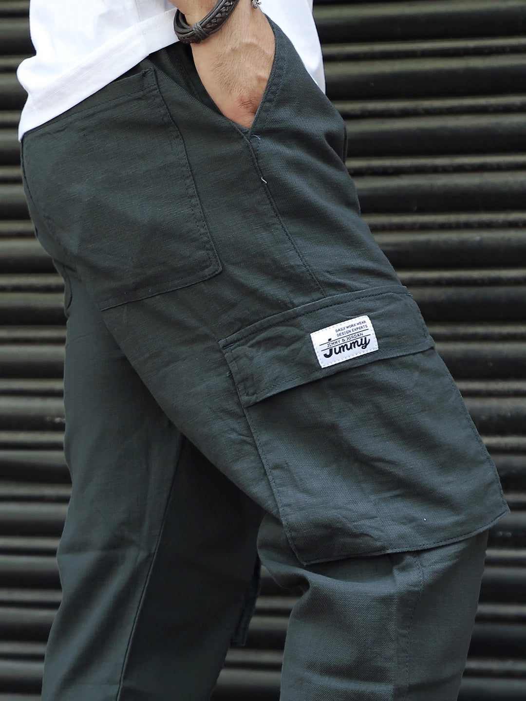 Desert Slate Grey Linen Cargo