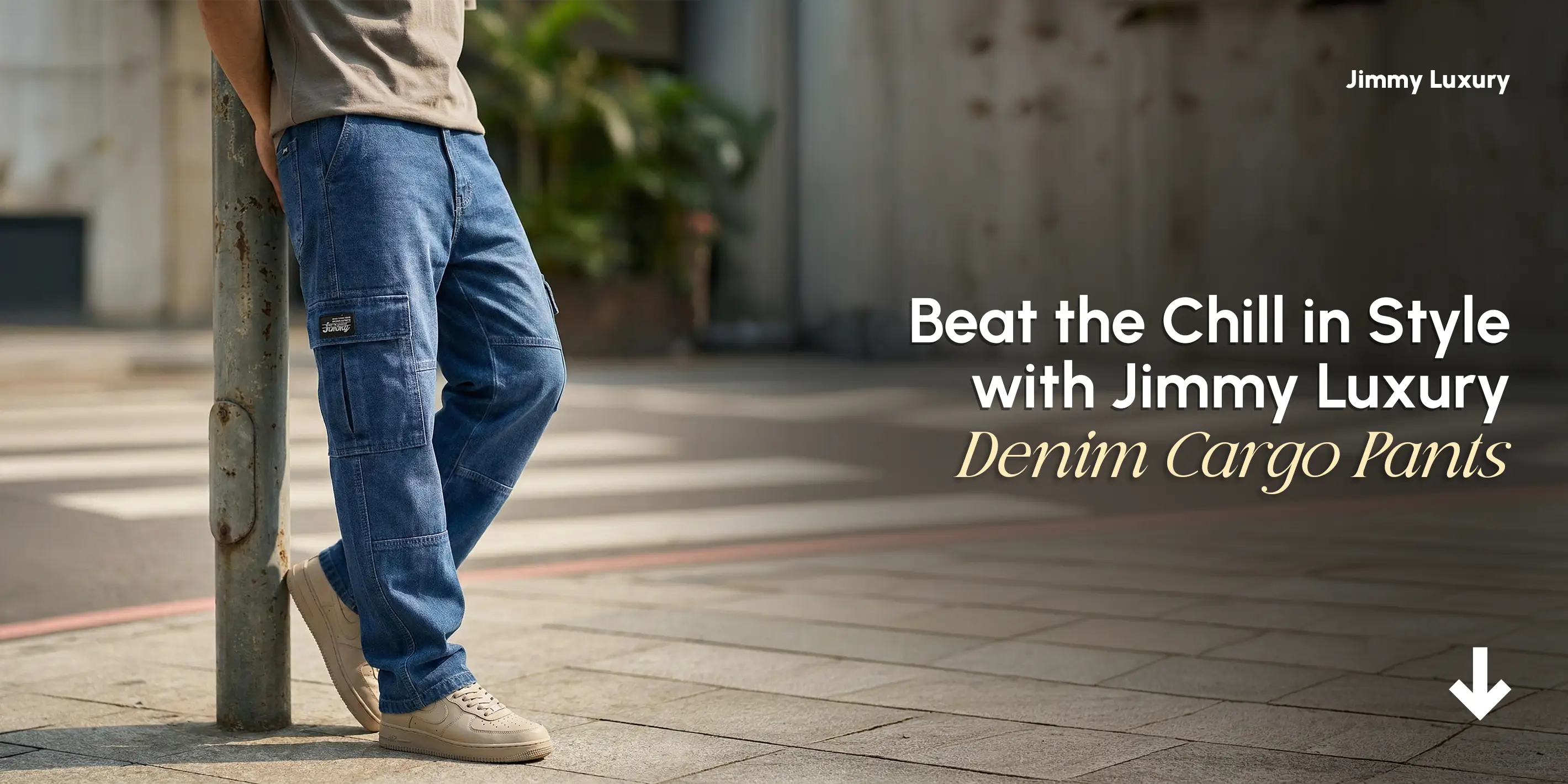 Beat the Chill in Style with Jimmy Luxury Denim Cargo Pants