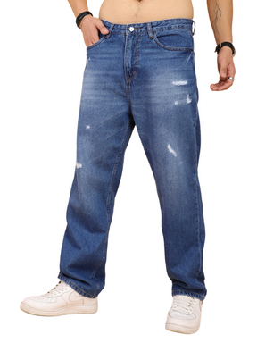 Dream Blue Baggy Fit Denim Jeans