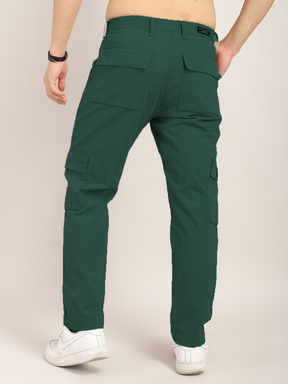 Trippy Royal Green Baggy Fit Denim Cargo