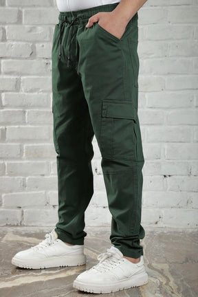 Green Cotton Coated Twill Cargo