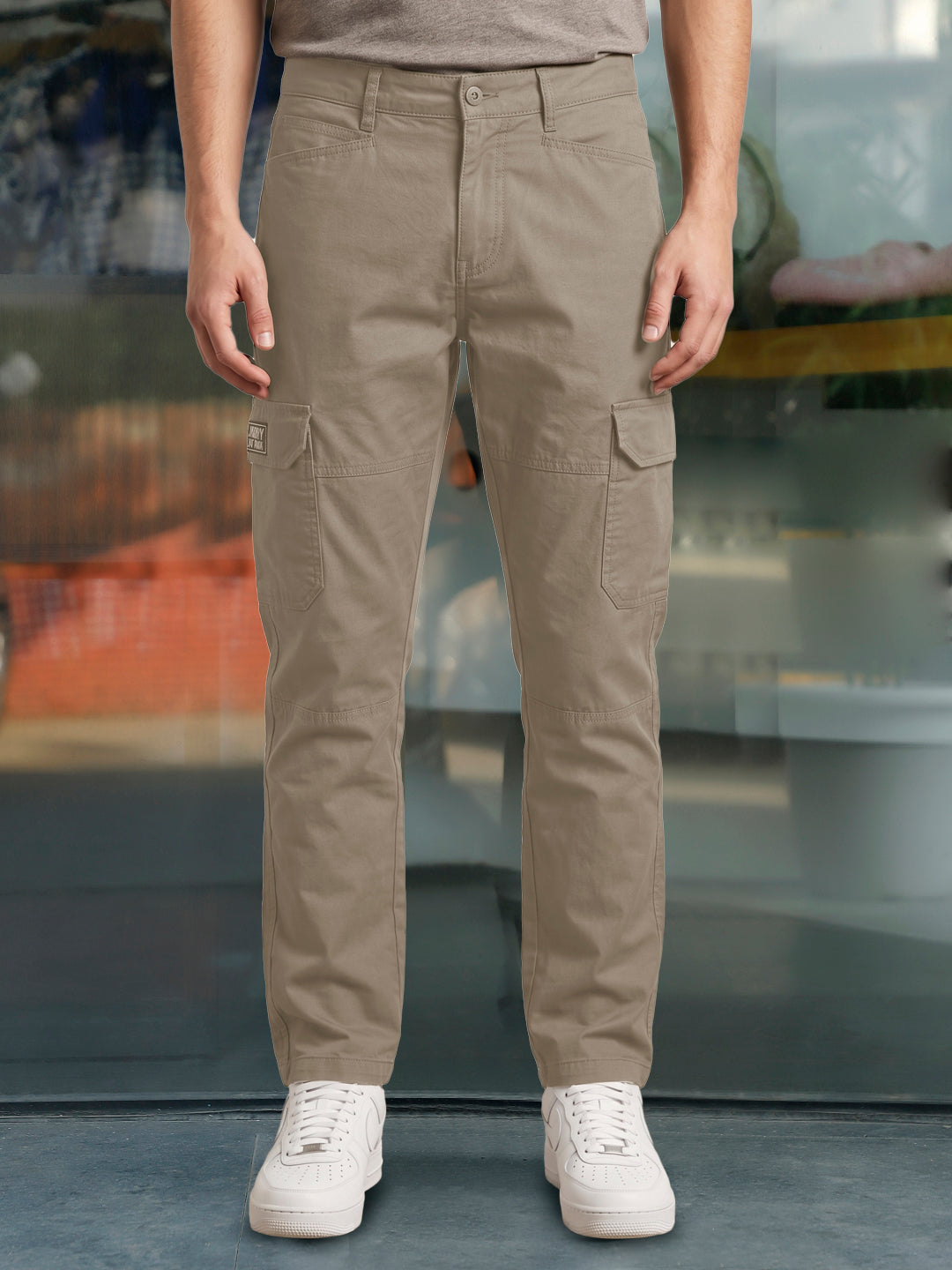 Harlow Hues Beige Cotton Cargo